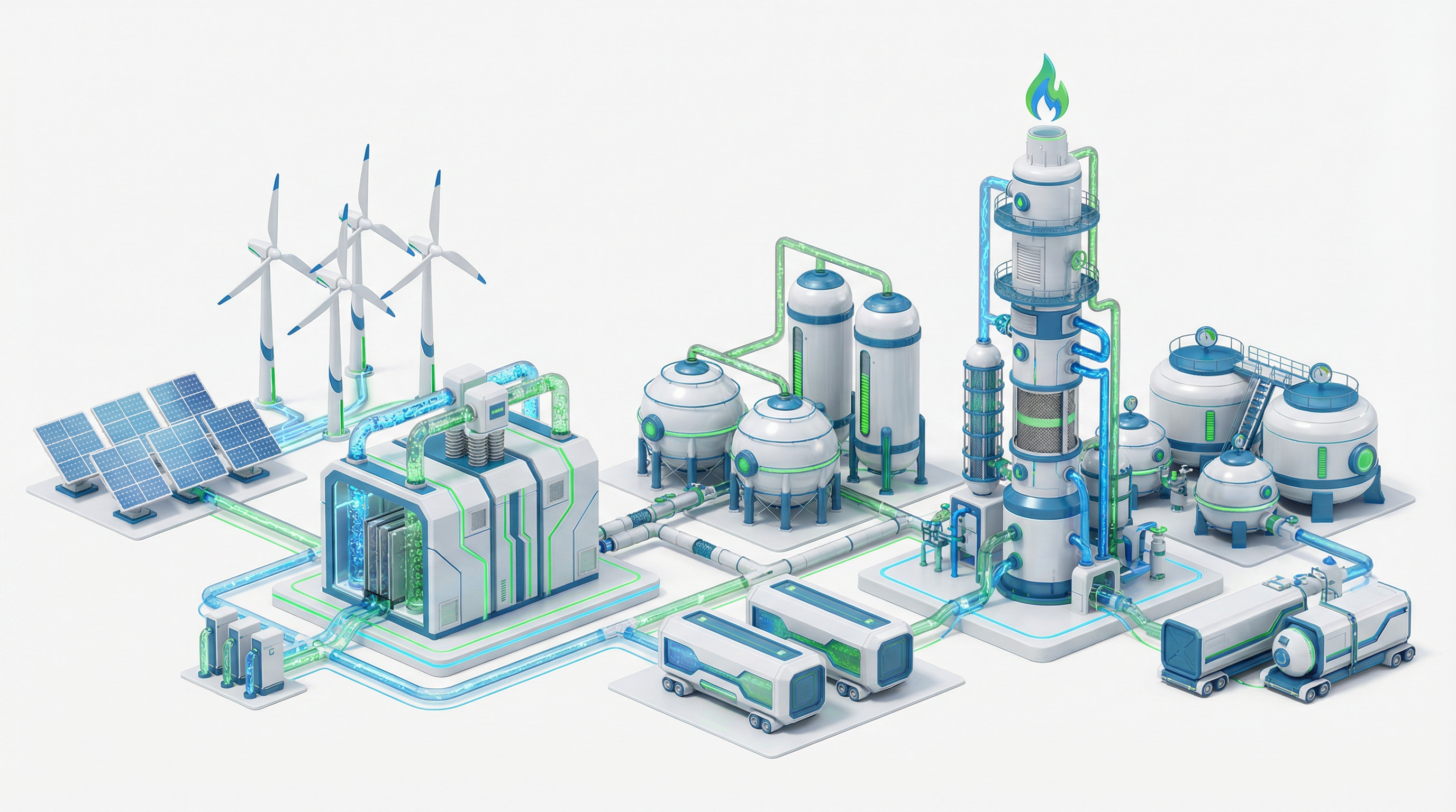 Interactive Green Hydrogen Plant 3D
